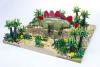 Jurassic Brick Stegosaurus Diorama by janetvand